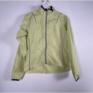 Pearl Izumi Womens Medium Full-Zip Cycling Jacket Yellow Lightweight Windbreaker